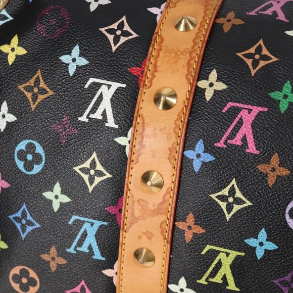 LOUIS VUITTON Monogram Multicolor Keepall 45 Bag Black - Picture 7 of 15